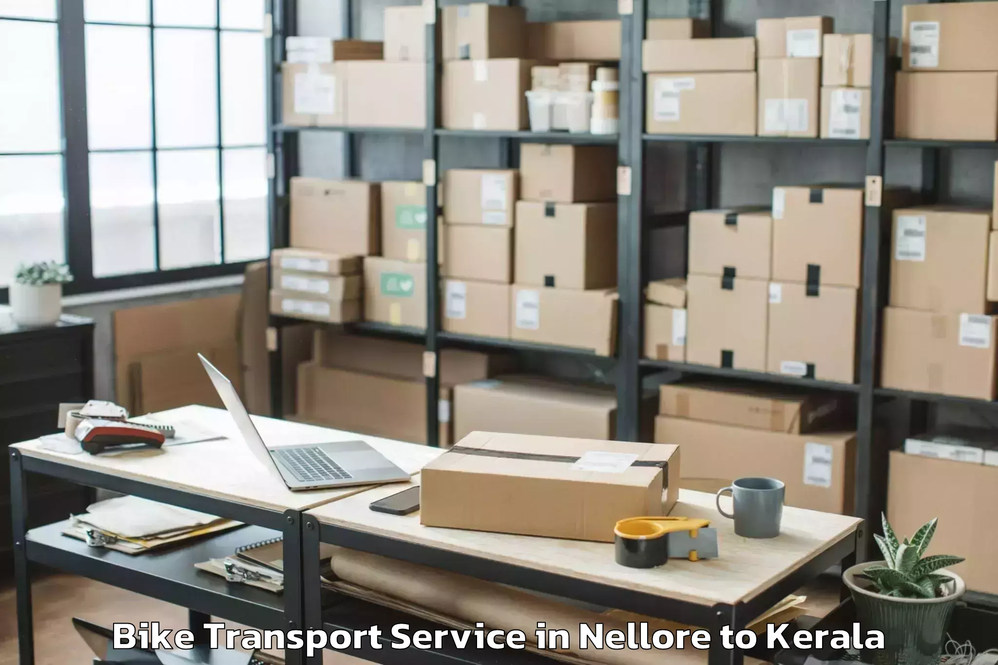 Book Nellore to Kannur University Kannur Bike Transport Online